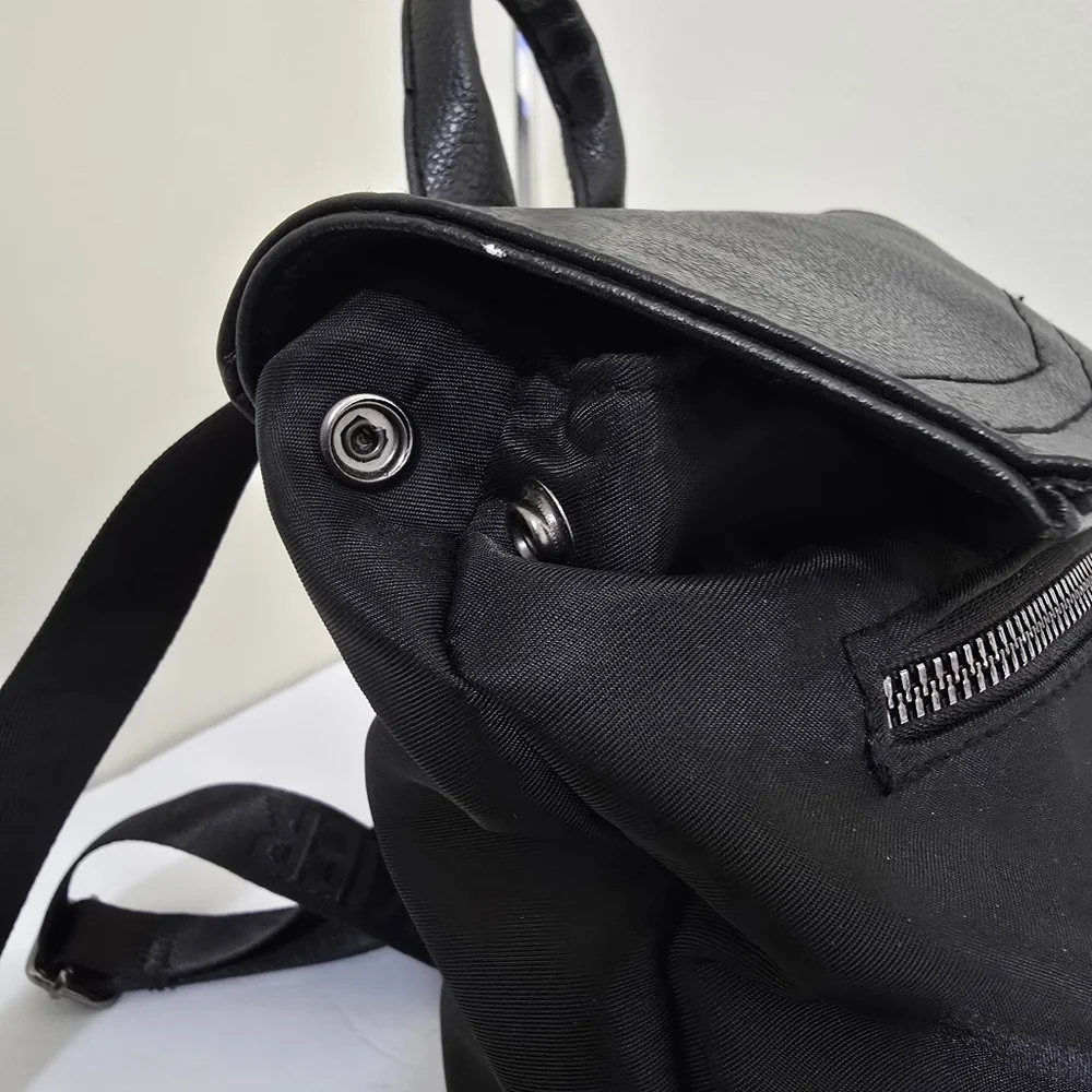 BOTKIER New York Mini Trigger Backpack Purse Faux Leather‎ Black Travel